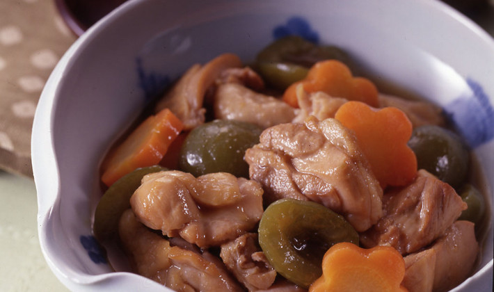鶏肉の梅酒煮