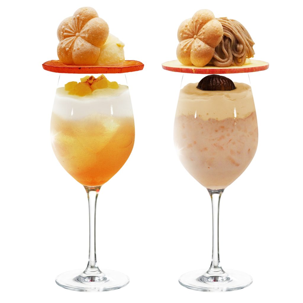 旬スイーツな梅酒クリームソーダ_モンブラン_タルトタタン